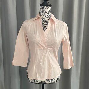 Ann Taylor Light Pink Wrap Blouse